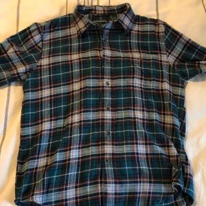 Mens Large GH Bass and Co Plaid Button Up